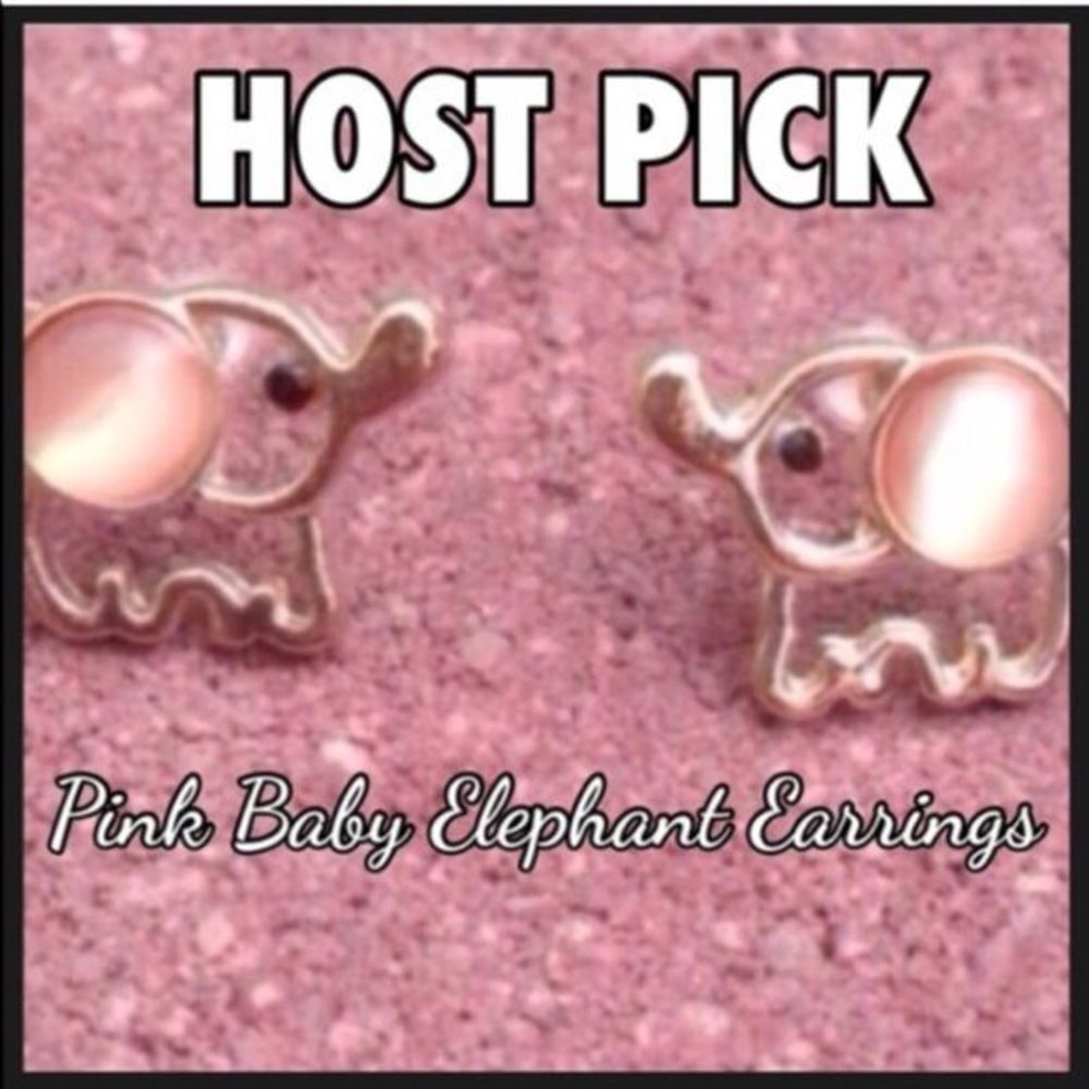 Pink Baby Elephant Earrings